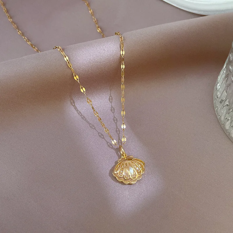 Collar Concha con perla